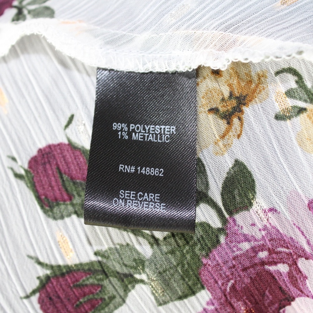 Torrid Floral Kimono with Purple and Pink Accents - Picture 8 of 9